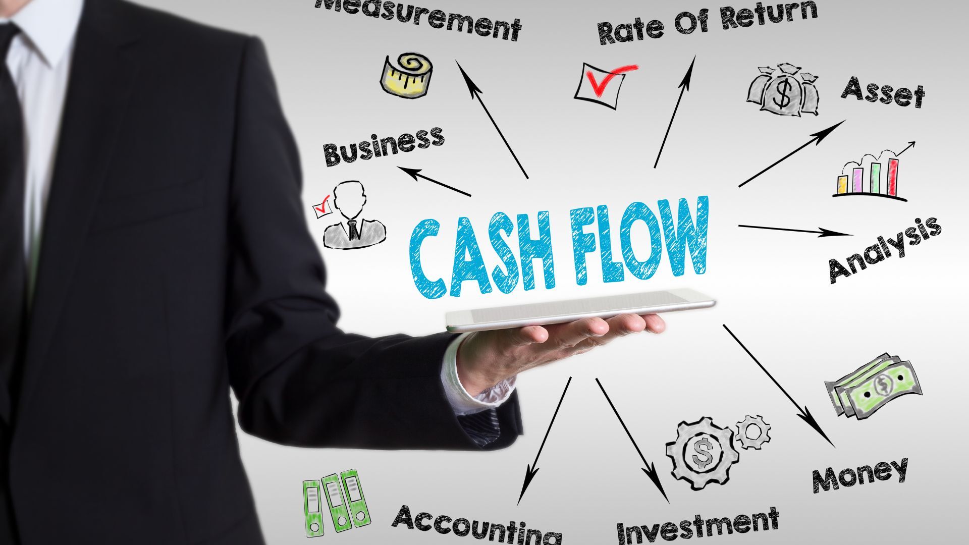Small business owner analyzing cash flow forecast on laptop to improve financial management.